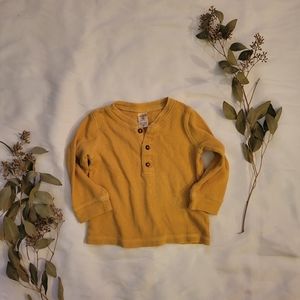 Carter's 18 month boys mustard waffle henley